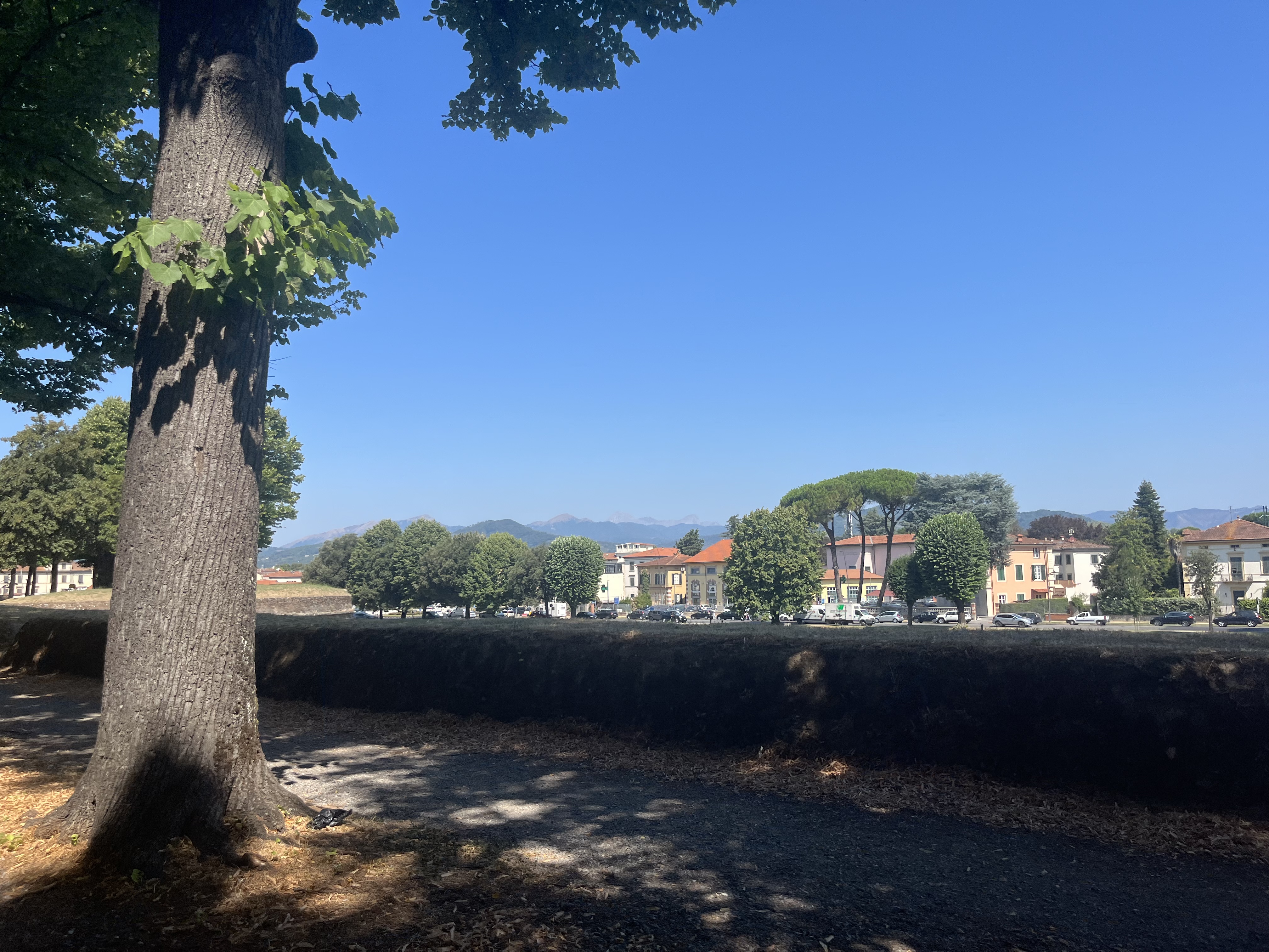 Lucca stadsrand uitzicht