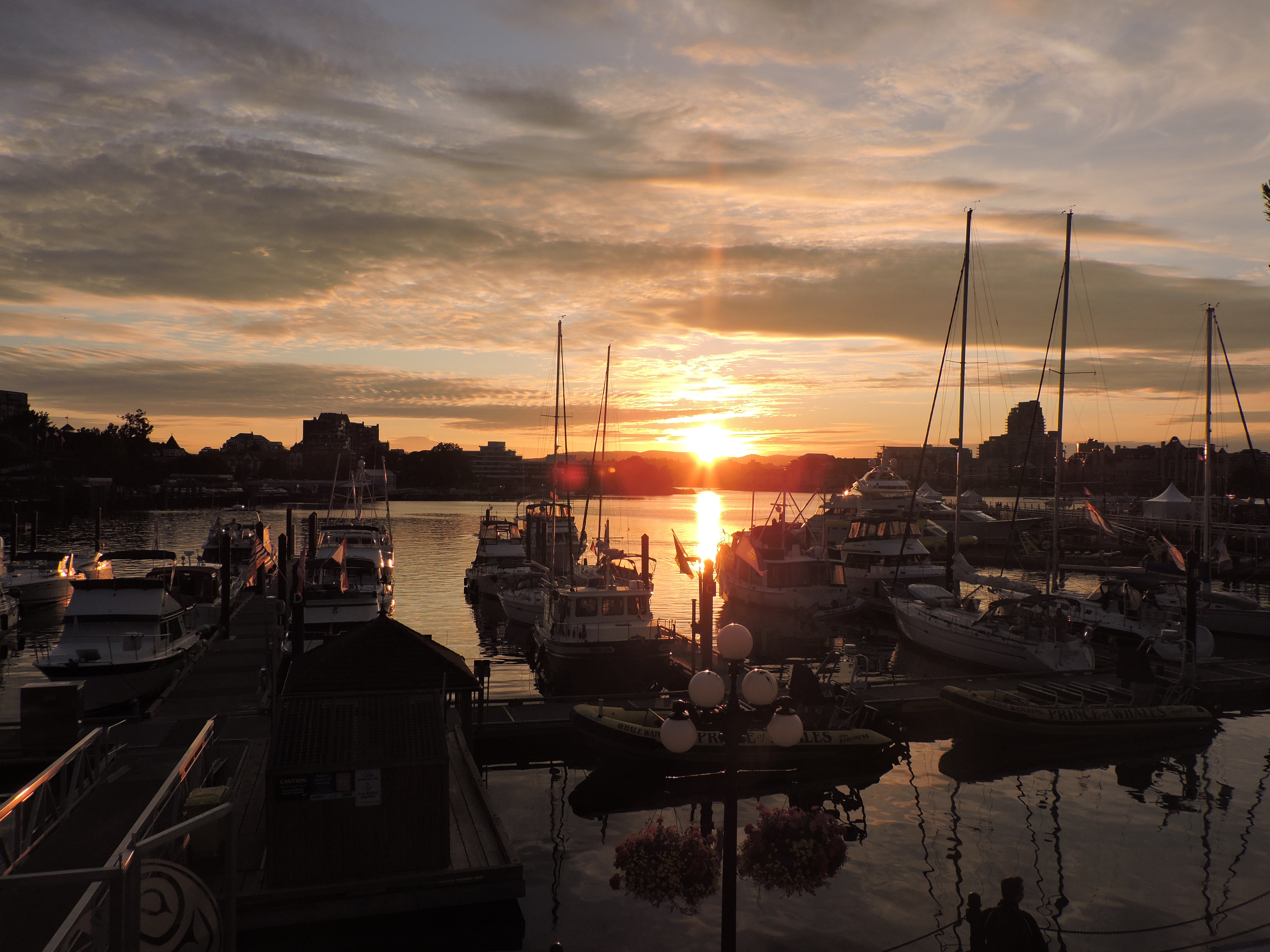 Victoria op Vancouver Island in Canada zonsondergang