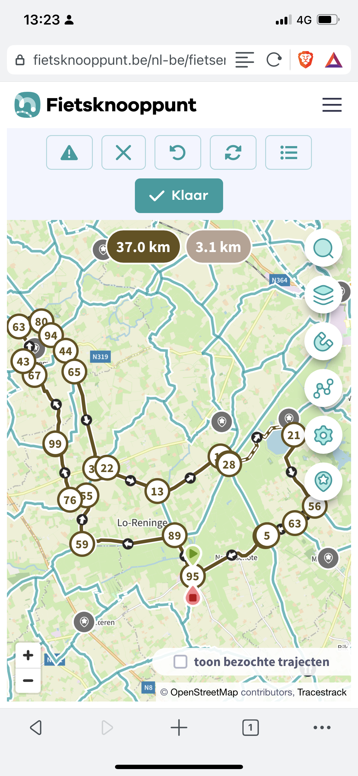 Fietsknooppunten westhoek
