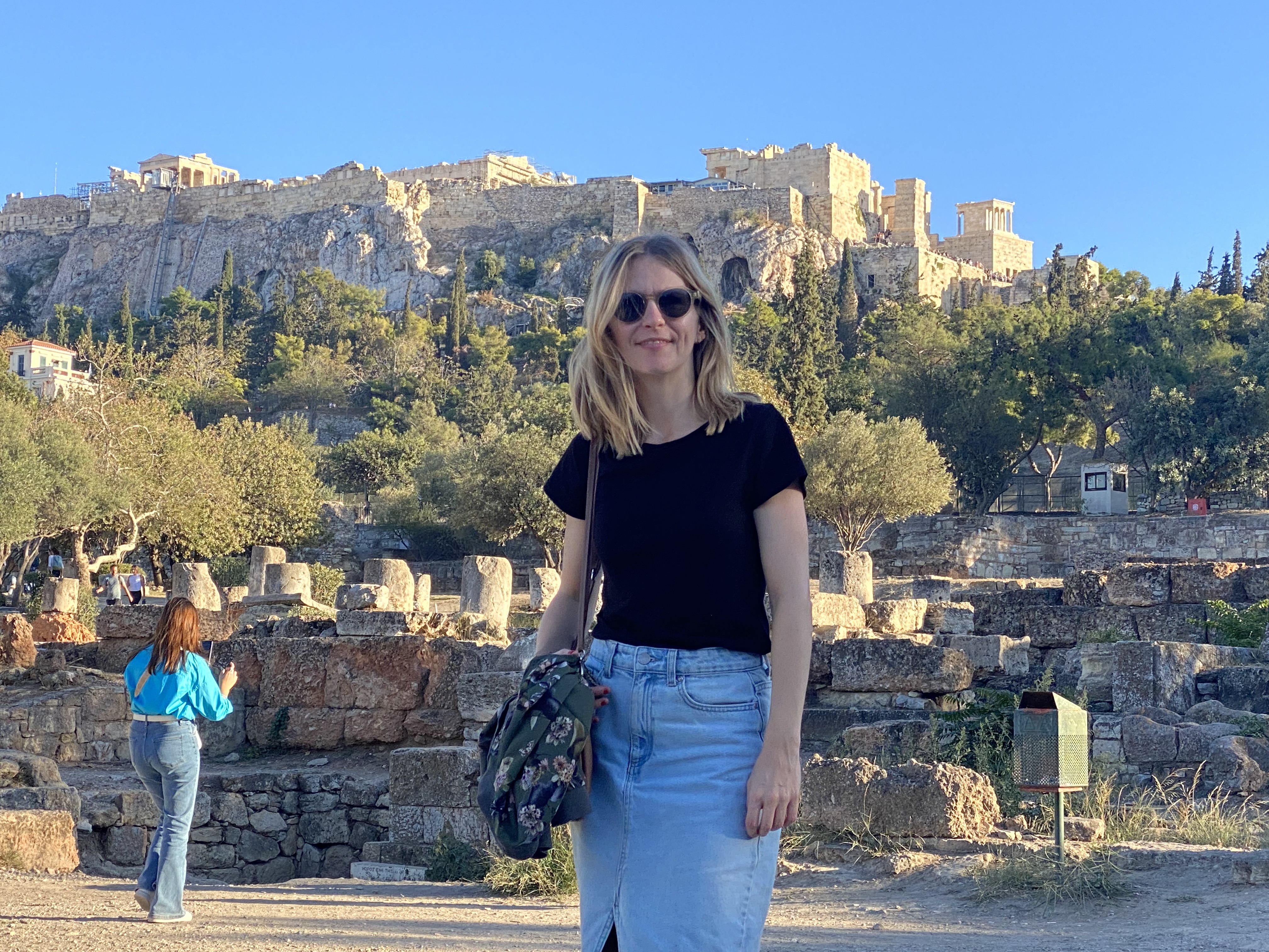 Athene zicht op Acropolis